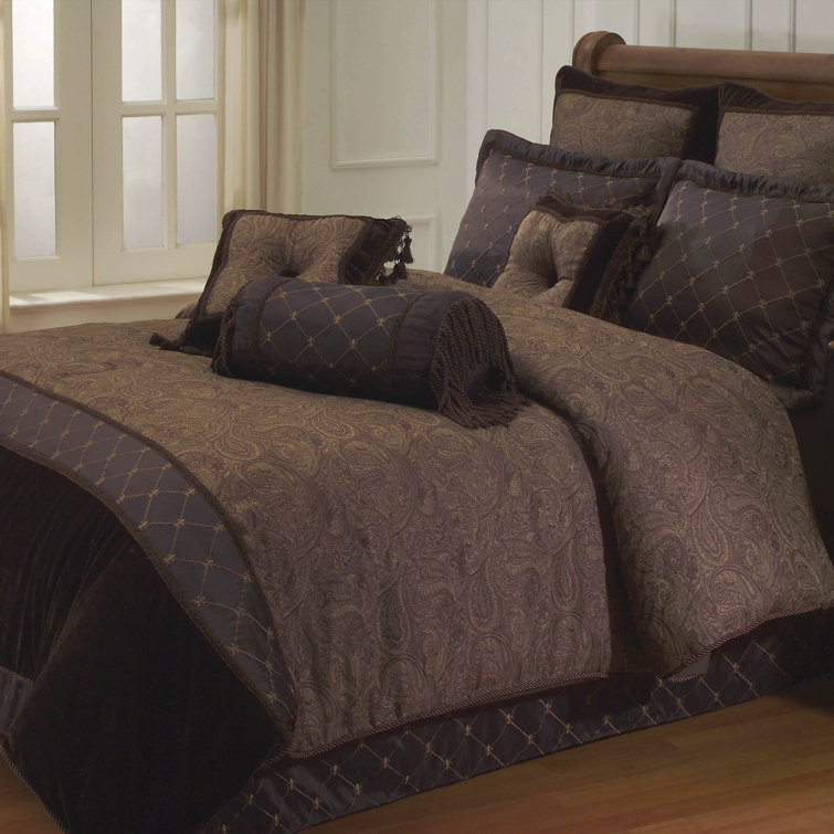 Canora Grey Walthall Brown Microfiber Comforter Set & Reviews Wayfair